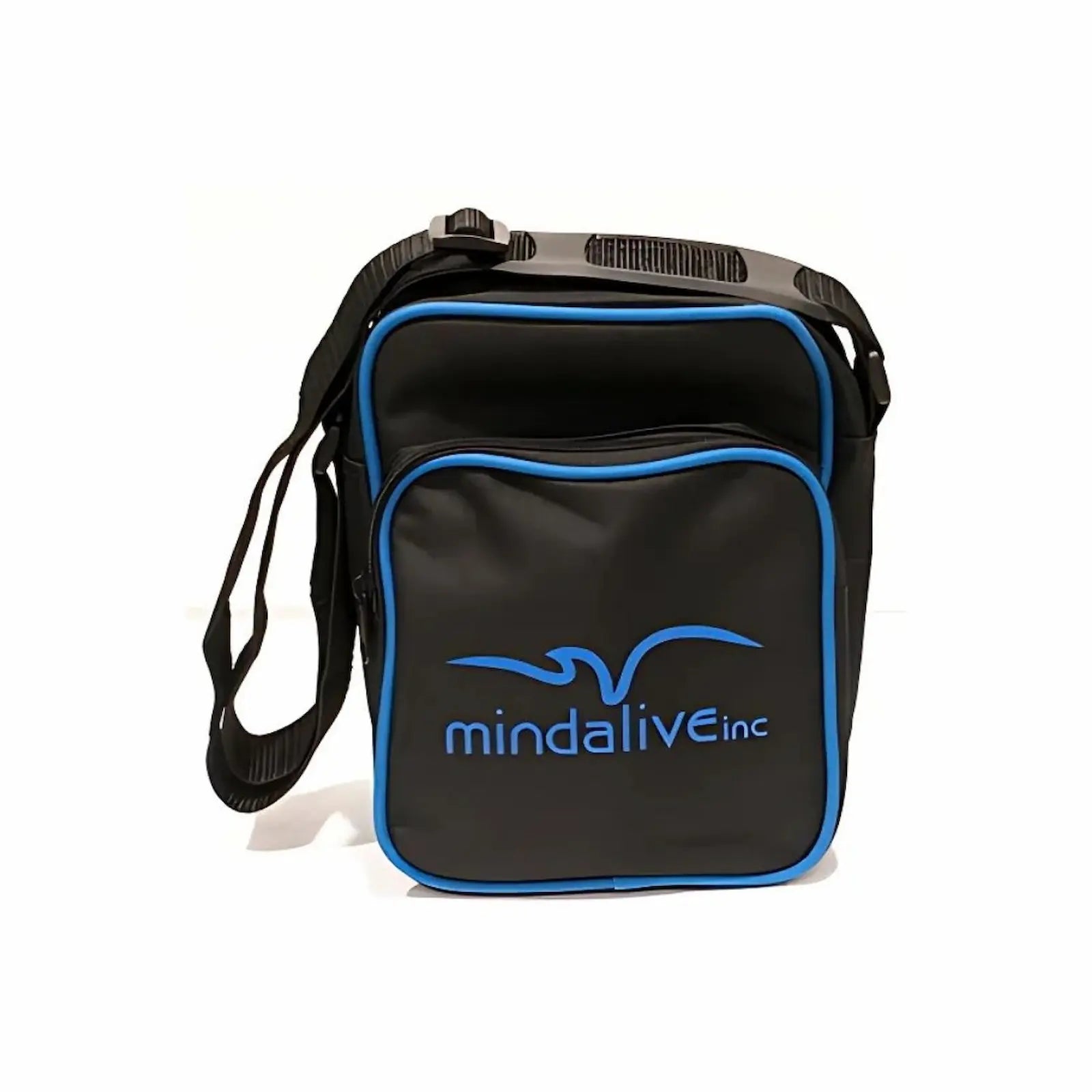Front view of the MindAlive carry bag designed to store and transport DAVID pro device.