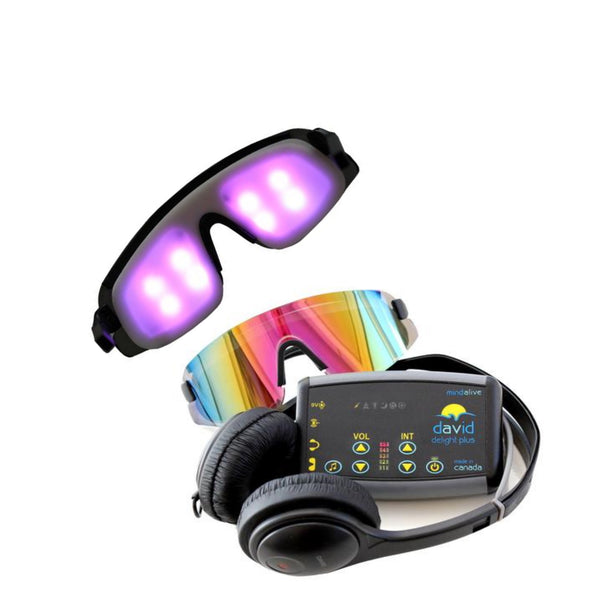DAVID Delight Plus Light and Sound Brain Therapy Machine by Mind Alive