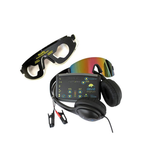 DAVID Delight Pro with CES, Cranio-Electro-Stimulation, Light and Sound therapy machine by Mind Alive